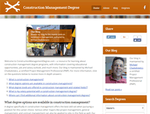 Tablet Screenshot of constructionmanagementdegree.com
